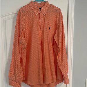 Polo Orange and white Checkered Men's Shirt